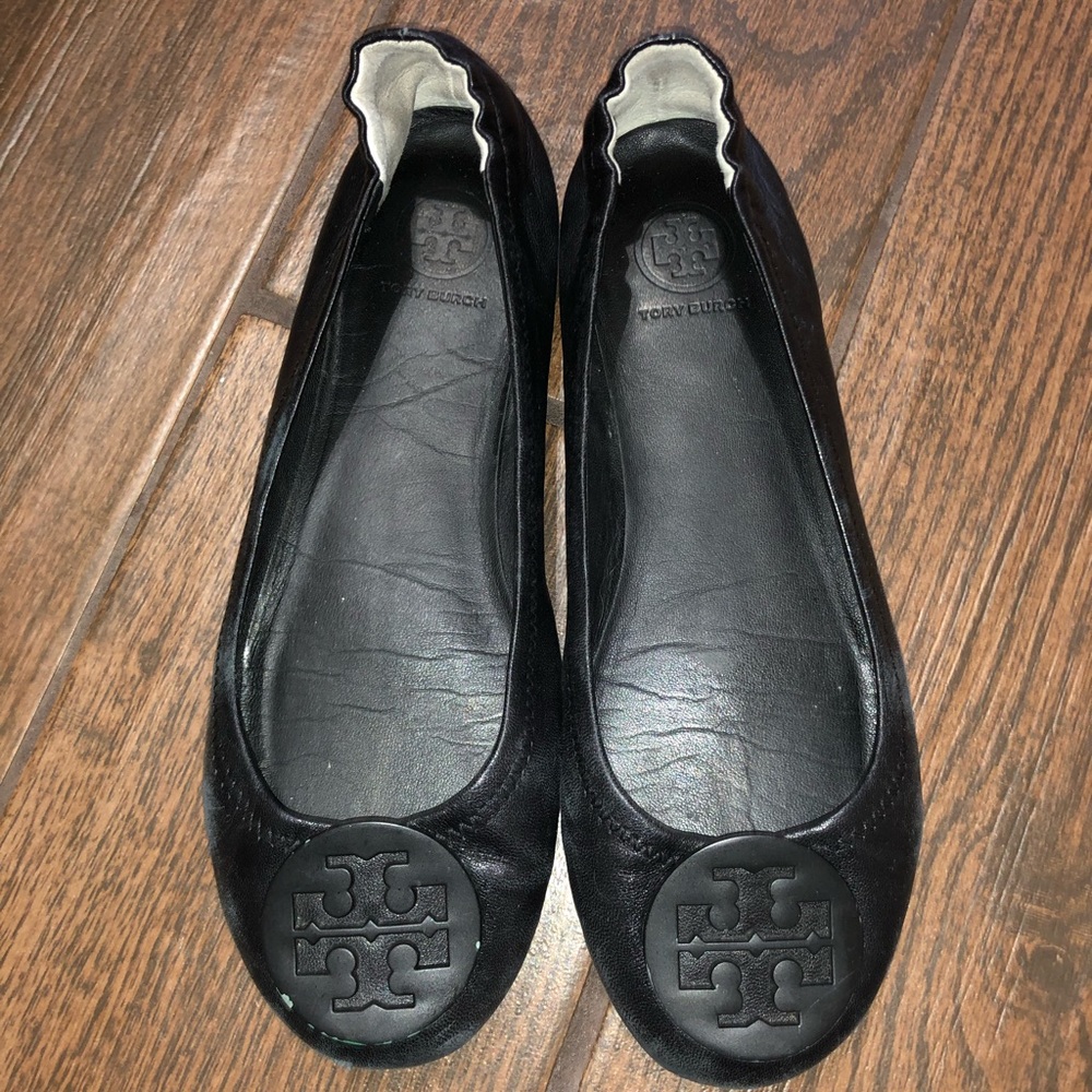Black Tory Burch Minnie Travel Ballet Flat Size 7